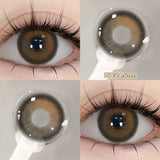 Qfdian  1 PAIR Big Brown Contact Lenses for Makeup Eyes Big Black Lenses Myopia Color Contact Lenses Belleza Pupils Grey Lenses