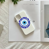 Qfdian  Lucky Eye Blue Evil Eye Print Phone Case for iPhone 16 15 14 13 12 11 Pro Max Mini X XS SE 7 8 Plus 16E Shockproof Cover Fundas