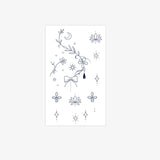 Qfdian  Tattoo Sticker Temporary Tattoo Butterfly Line Waterproof Collarbone Elegant Body Art for Men Women
