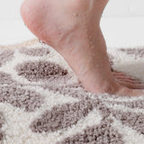 Qfdian  European Plant Bath Mat Thick Flocked Microfiber Bathroom Rug Strong Water Absorption Non-slip Foot Mat Carpet