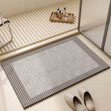Qfdian Bathroom Carpet Toilet Foot Mats Absorbent Bathroom Mat Diatom Mud Floor Mat Non-Slip Bath Rug Toilet Doormat Quick Drying Rugs