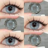 Qfdian  2PCS Colored Contact Lenses Gilding Prescription Contact Lenses Cosmetics Eye Color Fashion Pupils Myopia Violet Lenses
