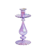 Qfdian 1pc Glass Vases Nordic Candlestick Wedding Decoration Christmas Decoration Candle Stick Holder Home Decor Flower Vase