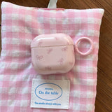 Qfdian Korea lovely candy color bow gloss silicone earphone case for airpods pro 2 for airpods 1 2 3 4 protection cover with keychain