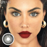 Qfdian 1 Pair Colored Contact Lenses for Eyes Natural Brown Lenses Beauty Lenses Gray Lenses Eye Contact for Woman Quality Lens