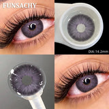 Qfdian  1pair METATRON Color Contact Lenses for Eyes Brown Eye Contacts Gray Pupils Yearly Use Women Cosmetics Color Eye Lens