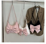 Qfdian Sweet pink commuter armpit bag for women, large capacity one bag, multi-purpose student tote bag for class