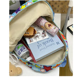 Qfdian High-capacity Ins Women Students Backpack Sweet Kawaii Casual All Match Schoolbags Harajuku Y2k Aesthetic Star Print Backpacks