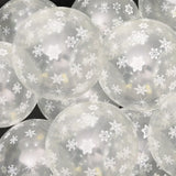 Qfdian  Christmas Decorations Snowflake Latex Balloon White and Blue Winter Wonderland Ice Snow Party Supplies Christmas Birthday Decor