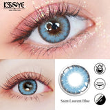 Qfdian 1 Pair Natural Colored Lenses for Eyes Blue Green Eyes Large Diameter14.5mm  Lens Gray Makeup Beauty Pupil Fast Shipping