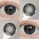Qfdian  2pcs/pair Beauty Pupils Natural Pink Lens Colored Contact Lenses for Eyes Myopia Blue Makeup Lens Purple Lens Brown Lens