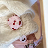 Qfdian  Pink Bow Cherry Suitable For Iphone Headphone Protective Case Airpods4 Wireless Bluetooth Headphone Case Airpodpro2