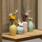 Qfdian  Modern Ceramic Vases Home Decor Dry Wet Flower Bottle Macaron Vases Desktop Ornament No Flower Livingroom Decor Accessories
