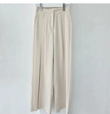 Qfdian  Stylish Women High Waist Casual Wide Leg Long Palazzo Pants Trousers Loose Casual Pants Office Ladies Elegant Long Pants Female