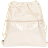 Qfdian Drawstring Bow Pleated Shoulder Crossbody Bags Transparent Casual Travel Ita Bag Fashion Ins Sweet Women Backpacks Y2k Aesthetic