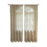 Qfdian  American Curtains Blackout Printed Curtain Fabric Bedroom Living Room Cotton and Linen Stitching Curtain Fabric