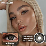 Qfdian  2pcs Blue Color Contact Lenses for Eyes High Quality Brown Natural Lens Green Pupils Korean Soft Lens Cosmetic Yearly