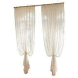 Qfdian  High-grade Embroidered Window Screen White Screen Curtains For Living Room French Window Balcony And Bay Window
