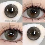 Qfdian  Glaze Series Contact Lenses for Eyes Color Beauty Pupils Natural Eye Lenses for Myopia 2pcs Brown Green Blue Makeup Lens