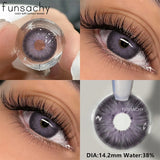 Qfdian  1Pair METATRON Series Fashion Makeup Beauty Contacts Lenses Soft Yearly Green Contacts Eyes Color Lenses Colored lenses