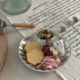 Qfdian French Retro Shell Shape Decorative Plate 304 Stainless Steel French Fries Fried Chicken Snack Plate Home Storage