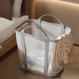 Qfdian  Foldable Mesh Laundry Basket Portable Storage Bag Space Saving Organizer for Clothes Home Travel Laundry Room Large Capacity