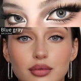 Qfdian  1Pair Fashion Big Lenses Colored Contact Lenses for Eyes Beauty Blue Eyes Lenses Natural Green Pupils Brown Grey Lens