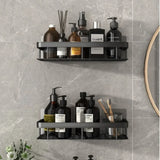 Qfdian  New Bathroom Shelf Makeup Storage Organizer Shampoo Rack Shower Shelf Bathroom Accessories No Drill Wall Shelf