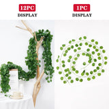 Qfdian  Artificial Creeper Leaf Silk Ivy Hanging Leaf Garland Plant  Home Bathroom Wedding Garden Decoration Green Vine 200CM