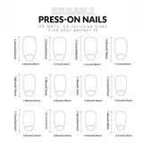 Qfdian  24pcs ,duck nails  coffin nails  detachable design in France, complete set of DIY nail clippers, jelly glue * 1 rubbing strip* 1