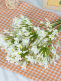 Qfdian  Luxury African agapanthus branch home table decoration silk artificial flowers Photo props hotel decor flores artificiales