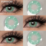 Qfdian  2pcs Colorcon Contact Lenses Gray Pupils for Eyes Fashion Color Contact Lenses Eye Makeup Beauty Cosmetics Blue Lenses