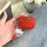 Qfdian  Niche cute semi-transparent tomatoes are suitable for airpods 4th generation bluetooth headset case 2nd/3rd generation