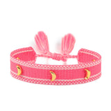 Qfdian Hand Woven Bracelets Adjustable Studded Stars Bracelet Fashion Jewelry Gifts