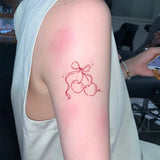 Qfdian  Minimalist Leaf Vine Tattoo Sticker Waterproof Long Lasting Fine Line Temporary Tattoo for Women Finger Hand