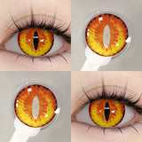 Qfdian   Anime Cosplay Colored Contact Lenses  Red Lens Blue Pupils Halloween MakeUp Beauty Women Cosplay Colorful Lenses