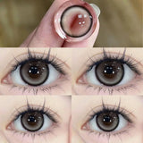 YIMEIXI 2pcs Myopia Color Contact Lenses for Eyes with Myopia Black Large Diameter Lens Circular Lens Beauty Pupil