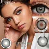 Qfdian  1 Pair Colorcon Eye Contact Lenses Natural Brown Gray Pupils for Eyes Cosmetics Yearly Blue Color Lens Green Softlens