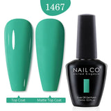 Qfdian  15ml UV Gel Nail Polish Semi Permanent Gel Varnish Enamel Brown Nail Gel Design Red Nails Art Nude Color Glitter Manicure