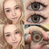 Qfdian 1 Pair Natural Color Contact Lenses Korean Brown Lenses Beauty Fashion Gray Lense Blue Lenses with High Quality Lens