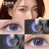 Qfdian 2Pcs New Contact Lenses for Eyes with Diopter Diameter 14.0mm Myopia Eyes Colored Lenses Makeup Yearly Use Fast Shipping