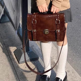 Qfdian Y2k Aesthetic Preppy Women Shoulder Bag Vintage Jk Girls Students Trendy Backpacks Casual All Match Fashion Handbags Crossbody