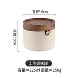 Qfdian Modern Ceramic Seasoning Jar Set Home Sugar Salt Chili Jar with Lid Food Storage Box Kitchen Seasoning Box Kitchen Container New