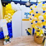 Qfdian  Royal Blue Yellow Balloon Arch Garland Kit Kid Birthday Party Ballon Decor Baby Shower Wedding Anniversary Graduation Decoration
