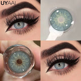 Qfdian  Color Contact Lenses For Eye Cosmetic Black Lens Makeup Beauty Green Eyes Contact Natural Brown Contact Eyes Makeup