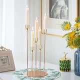 Qfdian  5 Heads/Single Head Set/Metal Candle Holders Candle Holders Wedding Table Centerpieces Standing Candle Holders Candle Holders Ho