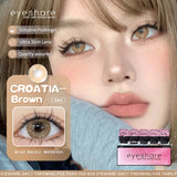 Qfdian 5pairs Daily Disposable Contacts Brown Natural Contact Lens for Eyes 14.2mm Normal Size Soft Lenses