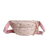 Qfdian  Japanese Ins Sweet Flower Print Women's Handbags All Match Kawaii Fashion Chest Bag Y2k Aesthetic Casual Shoulder Crossbody Bags
