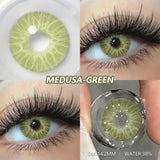 Qfdian  2pcs Blue Green Contact Lenses Yearly New Colored Lens Brown Natural Cosmetic Gray Big Eyes Korean Student Beauty Pupil