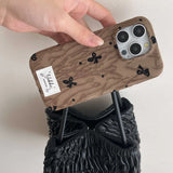 Qfdian Winter ins points bowknot cloth phone case for iphone 15pro 14 13 15 16 pro max 14promax 16ProMax 13pro 2 colors cover shell